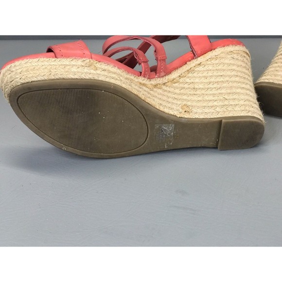 Guess Ethela Coral Pink Sandal Women’s Size 7 Wedge - Picture 10 of 10